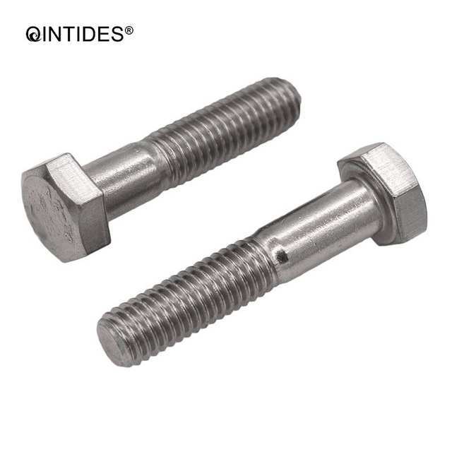 New Arrival Mmnaam Qintides M10 Hexagon Head Bolts Partially Threaded 304 Stainless Steel