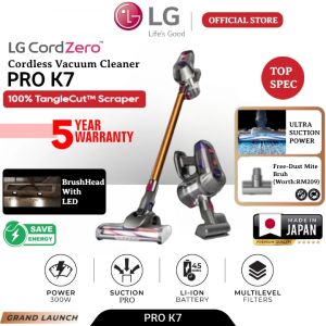 [DIHANTAR DALAM MASA 12 JAM]Terkini🔥 LG CordZero™Pembersih vakum tanpa wayar K7 PRO vakum tanpa wayar vakum gaya vakum tanpa wayar vakum bersih Dush Mite berus 100% TangleCut Scraper