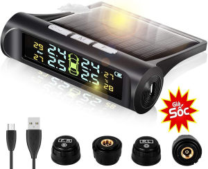 Cảm Biến Áp Suất Lốp Ô Tô Cao Cấp  Cảm Biến Áp Suất Lốp Van Ngoài TPMS Cảnh Báo Bằng Giọng Nói - Bảo Hành 1 Năm