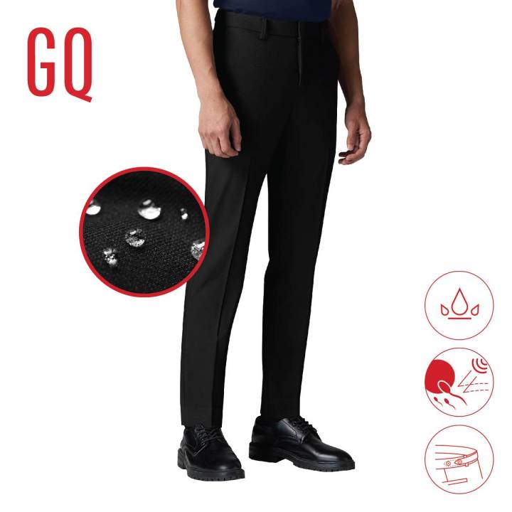 GQ Perfect Pants กางเกงขายาว สีดำ Lazada.co.th