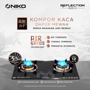 KOMPOR NIKO 2 TUNGKU REFLECTION BLACK /KOMPOR TANAM KACA FULL HITAM ANTRI LEDAK/KOMPOR TANAM KACA 2 TUNGKU PEMANTIK ELEKTRIK/KOMPOR PEMANTIK BATRE.KOMPOR TANAM KACA PALKET LENGKAP PLUS REGULATOR SELANG TERMURAH/KOMPOR BERGARANSIERBARU!!