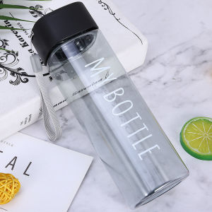 KAMJE Botol Minum 500ml My Bottle Kotak Petak Persegi Clear Transparan BPA Free