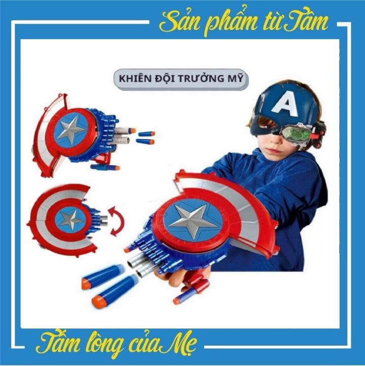 Khiên Captain America Khiên Đội Trưởng Mỹ, Đồ Chơi Siêu Anh Hùng Marvel Avenger Cho Bé