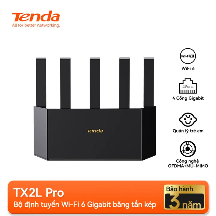 B%E1%BB%99%20Ph%C3%A1t%20WiFi%20Tenda%20TX2%20Pro/TX2L%20Pro%20Chu%E1%BA%A9n%20WiFi%206%20AX1500Mbps%20h%E1%BB%97%20tr%E1%BB%A3%20EasyMesh-%20H%C3%A0ng%20Ch%C3%ADnh%20H%C3%A3ng%20-%20Image%203