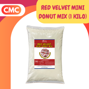 Olive’s Red Velvet Mini Donut Mix 1KG | Easy Mix | Soft & Fluffy | Rich Chocolate Flavor