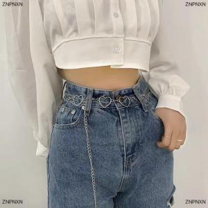 [COD] ZNPNXN 100cm Waistband Pants Classic Waist Chain Love Heart Hollow Girdle For Women Hip Hop Style Fashion Fine Waist Belts Trendy