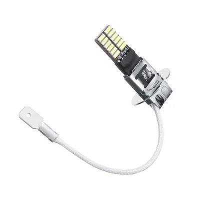 2Pcs Lampu Kabut Depan Mobil H3 Led Canbus 12V 24Smd Super Terang Putih Led Lampu Mobil