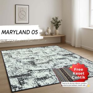 MARYLAND  Karpet Lantai 210x300 Motif 05 Black White