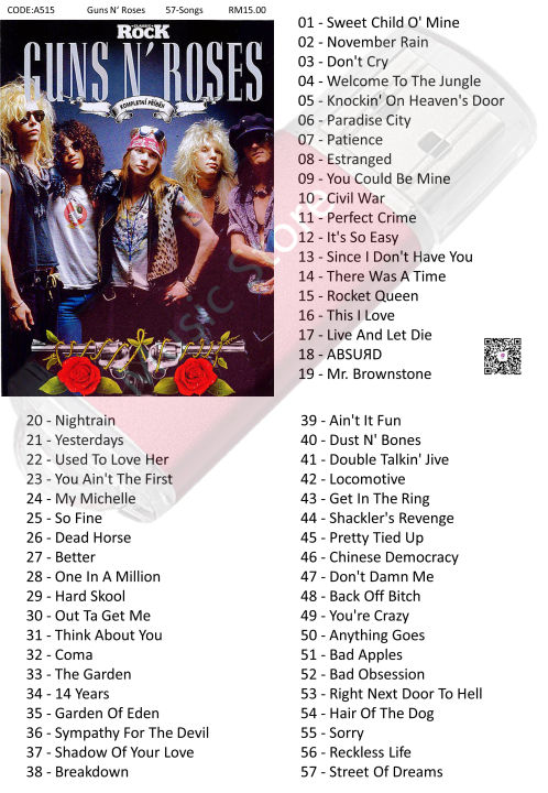 Lagu Guns N Roses Full Album Mp3 S*k様 GUNS N' ROSES/Appetite For