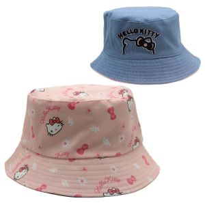 Anime Kuromi Kitty OOTD Adult Outdoor Reversible Bucket Hat Summer Hat