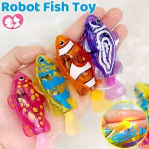 Robot Fish Toy Swim Baby Bath Toy Kids Baby Shower Toy Cat Fish Toy Swimming Moving Fish Toy