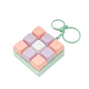 【COD+IN STOCK】Fidget Decompression 9 Keyboard Key Toy Stress Relief DIY Button Keycap Creative Bag Pendant Anti Stress Finger Keyboard Games Keychain For Adults