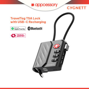 Cygnett Bluetooth® TravelTag TSA Lock with USB-C Recharging