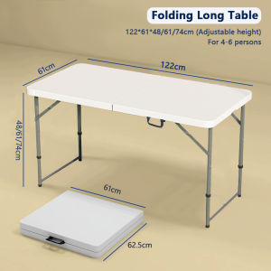 Flashfish 4/6FT  Folding Table Outdoor Picnic Camping Home Portable Waterproof Heavy Duty B1T1 Foldable Chair & Table Chair Set