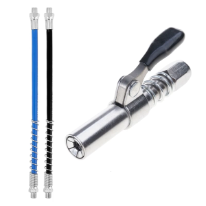 Efficient Single Handle Grease Guns Mouthpiece with Locking Design for M6 to M14 Nipples Leak Prevention Industrial Use