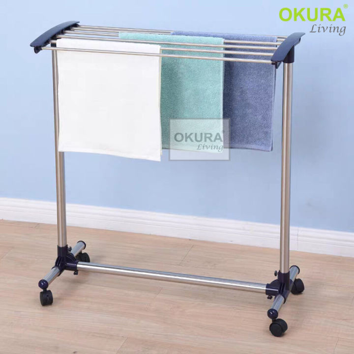 OKURA Stainless Steel Towel Rack / Clothes Drying Rack / Towel Hanger
