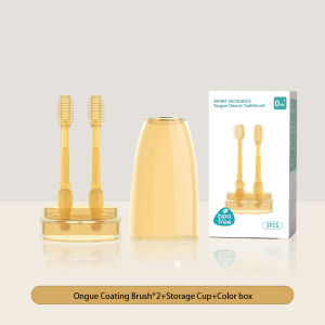 Orzbow 3 trong 1 trẻ em không BPA bằng miệng sạch hơn 2pcs trẻ sơ sinh bàn chải đánh răng Silicone sơ sinh dụng cụ làm sạch lưỡi thiết lập với bìa
