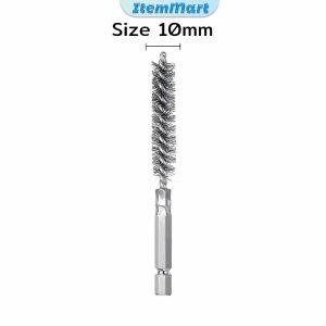 Stainless Steel Wire Cleaning Brush with Handle 1/4 Inch Hex Shank for Power Drill Impact Driver (8/10/12/15/17/19 mm)