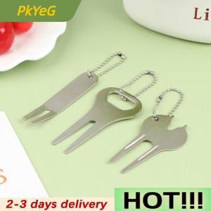 PkYeG Zinc Alloy Golf Fork Line Divot Repairing Curved Fork Tool Green Repair Tool