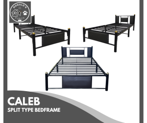 CALEB PREMIUM METAL BED FRAME W/ UPHOLSTERED HEADBOARDS FOR MODERN BEDROOM - DONALDs PORCH