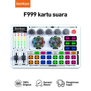 Bonkyo F999 sound card peralatan siaran langsung set lengkap kartu suara komputer mikrofon rekaman nyanyian karaoke pengurangan kebisingan profesional