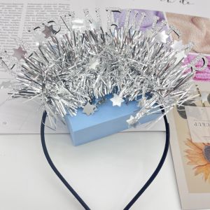 HAPPY NEW YEAR Happy New Year Headband Crown Headband Silver Crown Headband