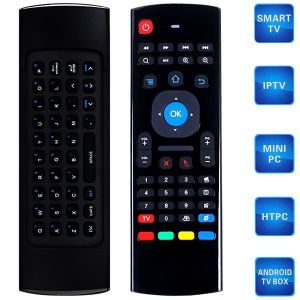 MX3 KM800 Multi-Device Air Mouse with Integrated Keyboard - Voice Recognition Wireless Keyboard for Smart TV Android TV Mini PC