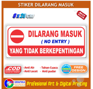 Stiker new dilarang masuk yang tidak berkepentingan sticker peringatan akses terbatas pintu rumah
