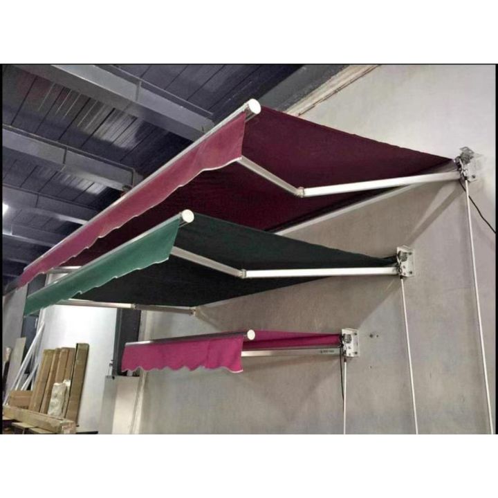 3x2 meters Awning Canopy Retractable Manual Exterior Sun Shade Deck