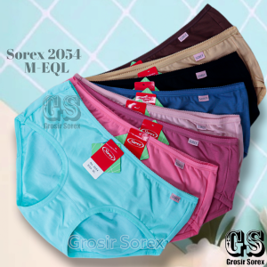 Sorex 2054 - Celana Dalam Wanita Dewasa Lusinan Cuting Midi Polos Panty Daily Wear Comfort