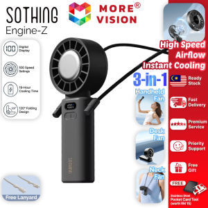 SOTHING Cooling High Speed Fan Engine Ice Z 3600mAh DSHJ-S-2428B Foldable Portable Neck Handheld Fan Kipas Tangan Mini