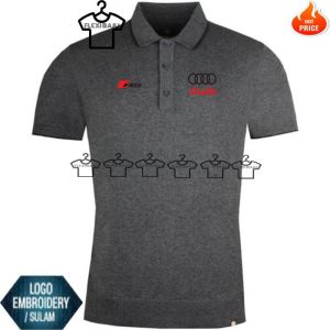 [ PROMOSI ] AWESOME EMBROIDERY (SULAM) LUXURY RSS LOGO DESIGN 200GSM COTTON TAILORED COLLAR SHIRT