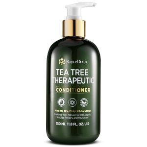 RoyceDerm Tea Tree Conditioner: Hydrating & Soothing Botanical Formula with Tea Tree Aloe Camellia Seed Oil Paraben & Sulfate Free
