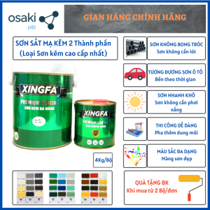 Sơn sắt mạ kẽm 2K - 2 Thành phần Sơn Inox Sơn bê tông Sơn sắt Sơn xe (1 Kg/Bộ) - XINGFA