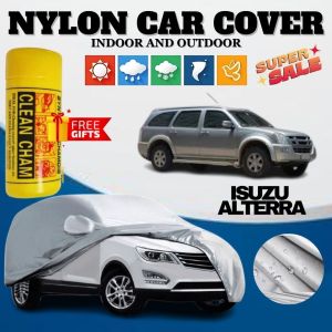 RC Nylon Car Cover for ISUZU ALTERRA Waterproof Lightweight Car Cover with Garterized Fit and Chamois Towel