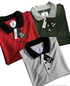 PROMO 3 PCS 99000 RIBU Baju Polo Kerah Kombinasi List Lengan Pendek Shirt Polo Basic Kaos Kerah Pria Wanita Dewasa Kancing Depan