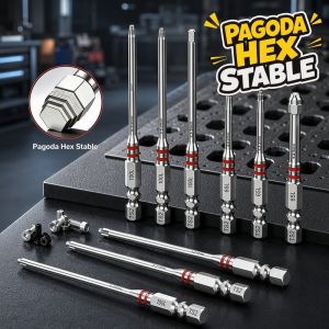 The joy of home Hex Allen Key Bits Set Magnetic Pagoda Driver Bits 65mm 100mm Torque Drill Wrench Varied Sizes