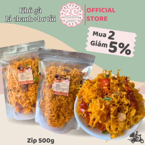 Combo 500g Khô gà lá chanh + 500g Khô Gà Bơ Tỏi 2c Mart