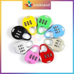 [Khóa Số 3 Vòng] Ổ Khóa Mini Vali Balo Móc Khóa Chống Trộm Nhiều Màu Phụ Kiện Du Lịch Học Sinh