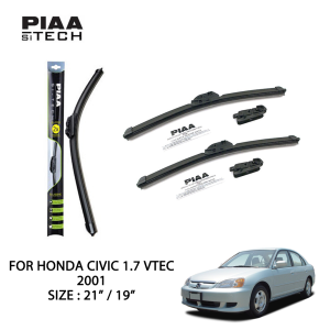 Honda Civic 1.7 VTEC 2001 PIAA Si-Tech Silicone Wiper (21" / 19")