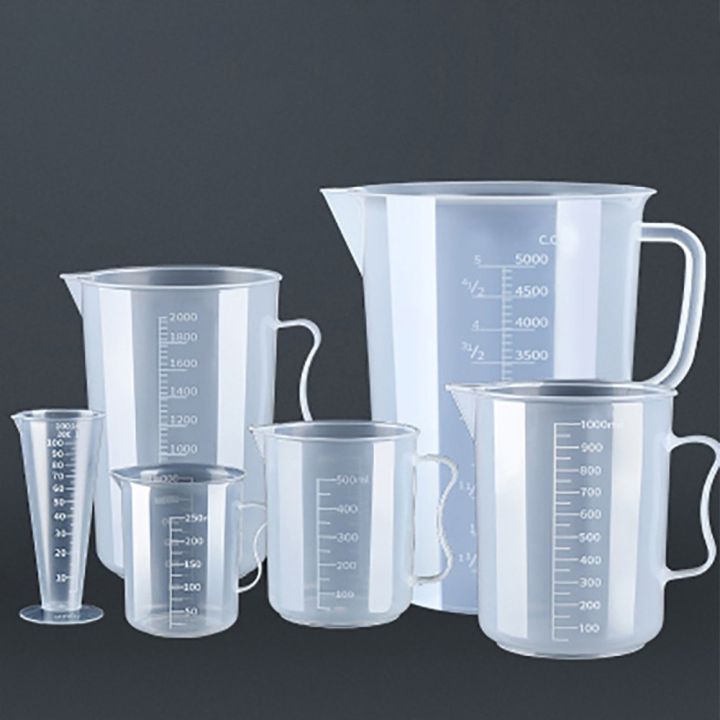 250/500/1000/2000/5000ml Measuring Jug Plastic Beaker Kitchen Transparent Measuring Cup