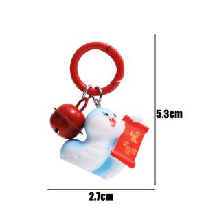 1/4ชิ้นพวงกุญแจจี้รูปงูนำโชคปี2025ชิ้นสร้างสรรค์ราศีจีนอุปกรณ์พวงกุญแจน่ารักปีใหม่ของตกแต่งกระเป๋าเป้สะพายหลัง