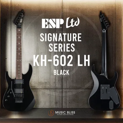 ESP LTD KH-602 Kirk Hammett Signature Left Handed Electric Guitar with Hardcase - Black (KH602)