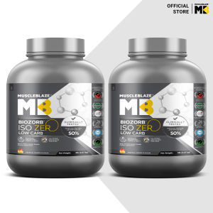 MuscleBlaze Biozorb Iso-Zero Low Carb (Tropical Mango 5lbs / 2.27kg)  Pack of 2
