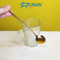 Sendok Aduk Kopi Teh Mixing Round Spoon Sendok Emas Stainless Gold. 