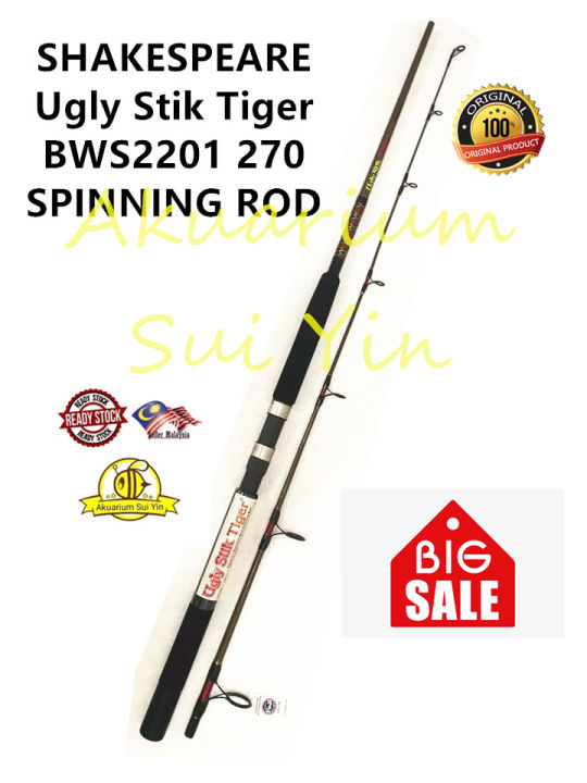 shakespeare ugly stik tiger bws2201 spinning rod Tiger The Ugly Stik Tiger rods are versatile rods that can be used across many species from coast to coast Ugly Stik Elite Spinning Rod