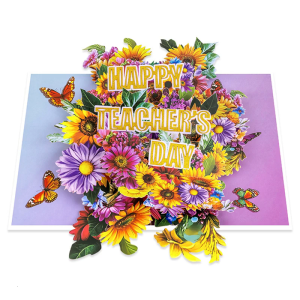 Handicraftsman 3D Blossomy Greeting For Teachers Highlighting Sustainable Paper And Flexible Use