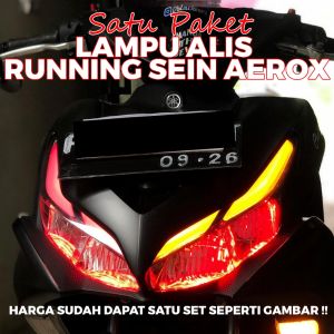 satu paket lampu led alis running yamaha aerox gratis devil eye lampu variasi yamaha aerox