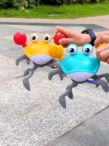 🦀 Mainan Ketam Crab Escaping Toy USB Rechargeable Smart Sensor Obstacle Avoidance Interactive Musical Toy