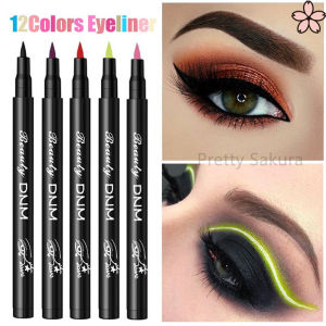 Pretty Sakura 12 Colors Liquid Eyeliner Pencil Waterproof Eye Liner Pen Matte Liners Eyes Makeup Long Lasting